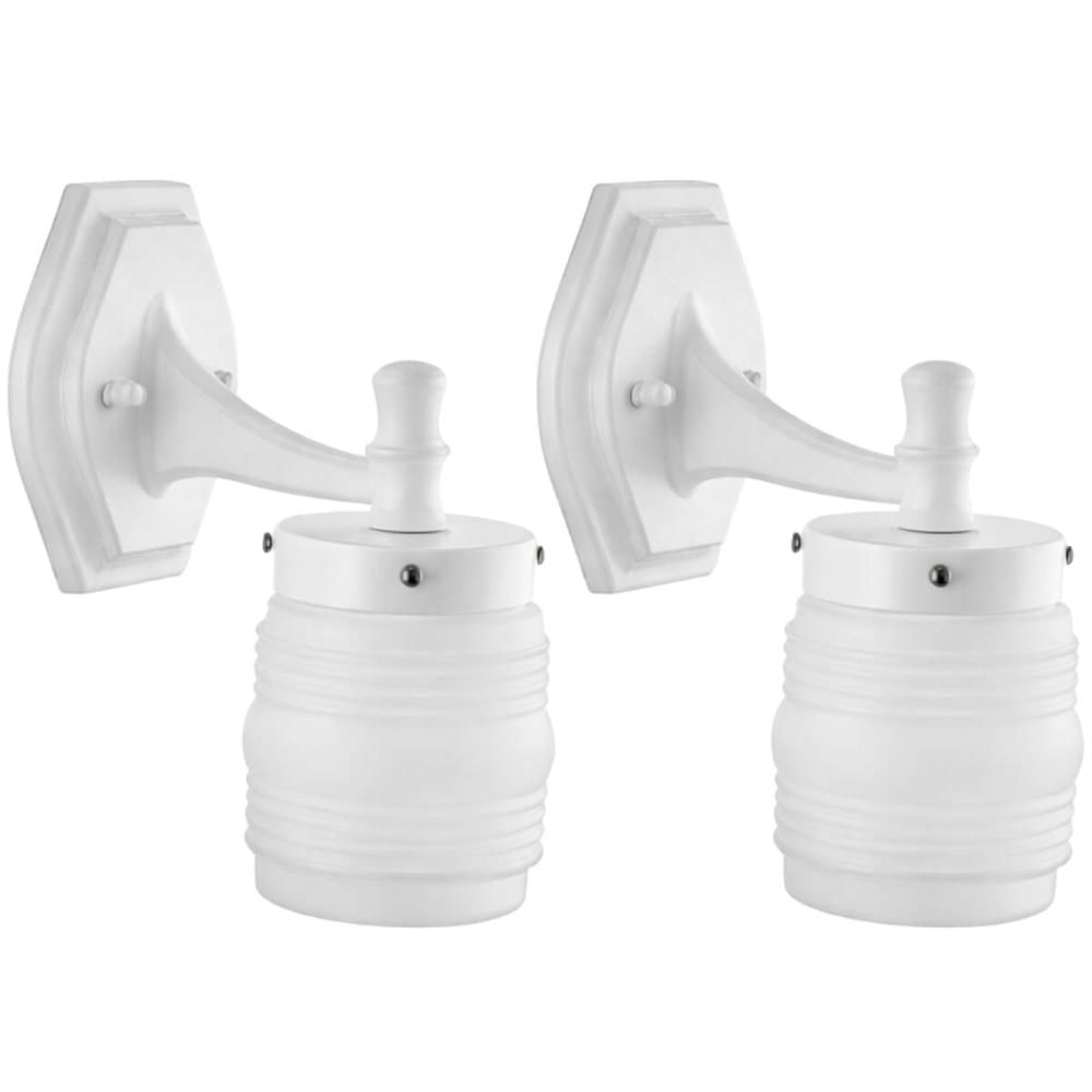 Kit 2 Arandelas Globo Timoneiro 16x28cm Luminárias de Parede Jardins Varandas Corredores Dital