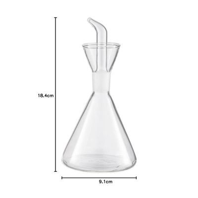 Kit 2 Galheteiros Azeite e Vinagre 250ml Bico Dosador Vidro Transparente Borea Oikos