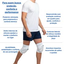 Joelheira Spry Cbv Branco M Linha Pro Knit 3D Compressão