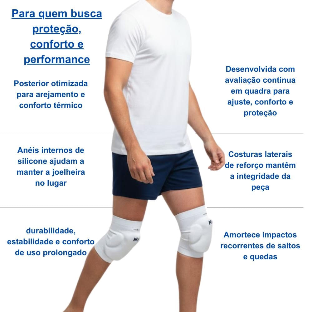 Joelheira Spry Cbv Branco M Linha Pro Knit 3D Compressão