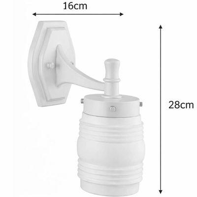 Kit 2 Arandelas Globo Timoneiro 16x28cm Luminárias de Parede Jardins Varandas Corredores Dital Bivolt