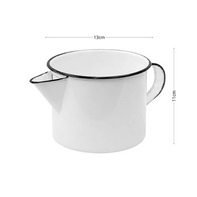 Conjunto Esmaltado Branco Caneca 1L Papeiro 550ml Metallouça Aquecer Preparar Servir