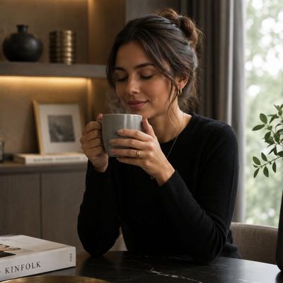 Caneca Bruma Stoneware 273ml Porto Brasil Xícara de Chá Café Latte Buffet Manhã Cinza
