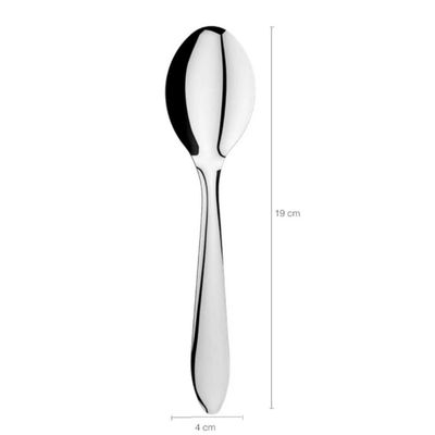 Jogo 12 Peças Colher de Sopa Mesa Bellagio Inox Talheres Brinox 19cm Mesa Posta Inox