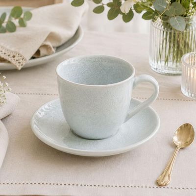 Conjunto 12 Xícaras Chá E Pires 170ml Bio Pietra Stoneware Porto Brasil Restaurante