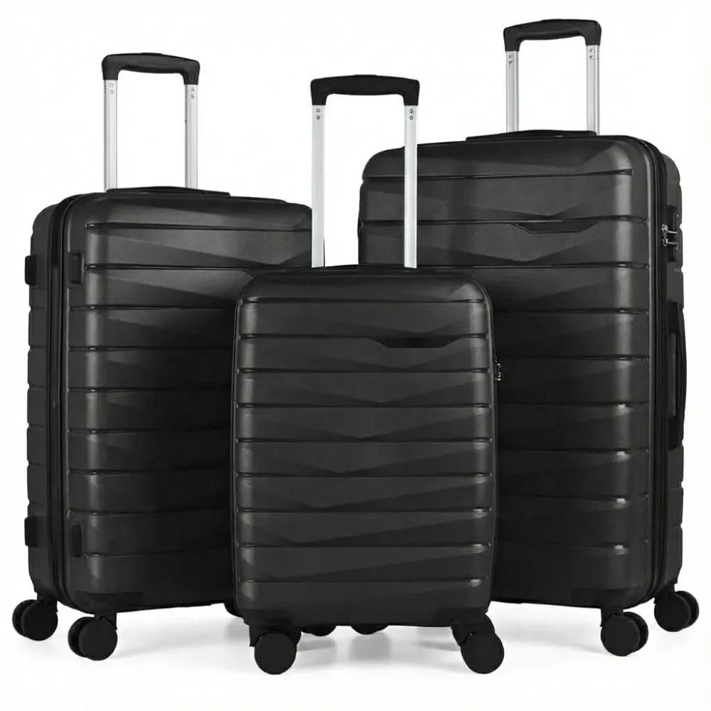 Conjunto de Malas 4 Rodas P, M e G Route Preta