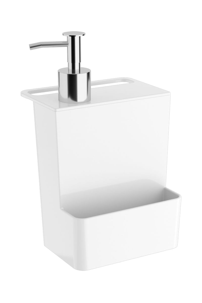 Dispenser de Detergente Coza Multi Glass Branco