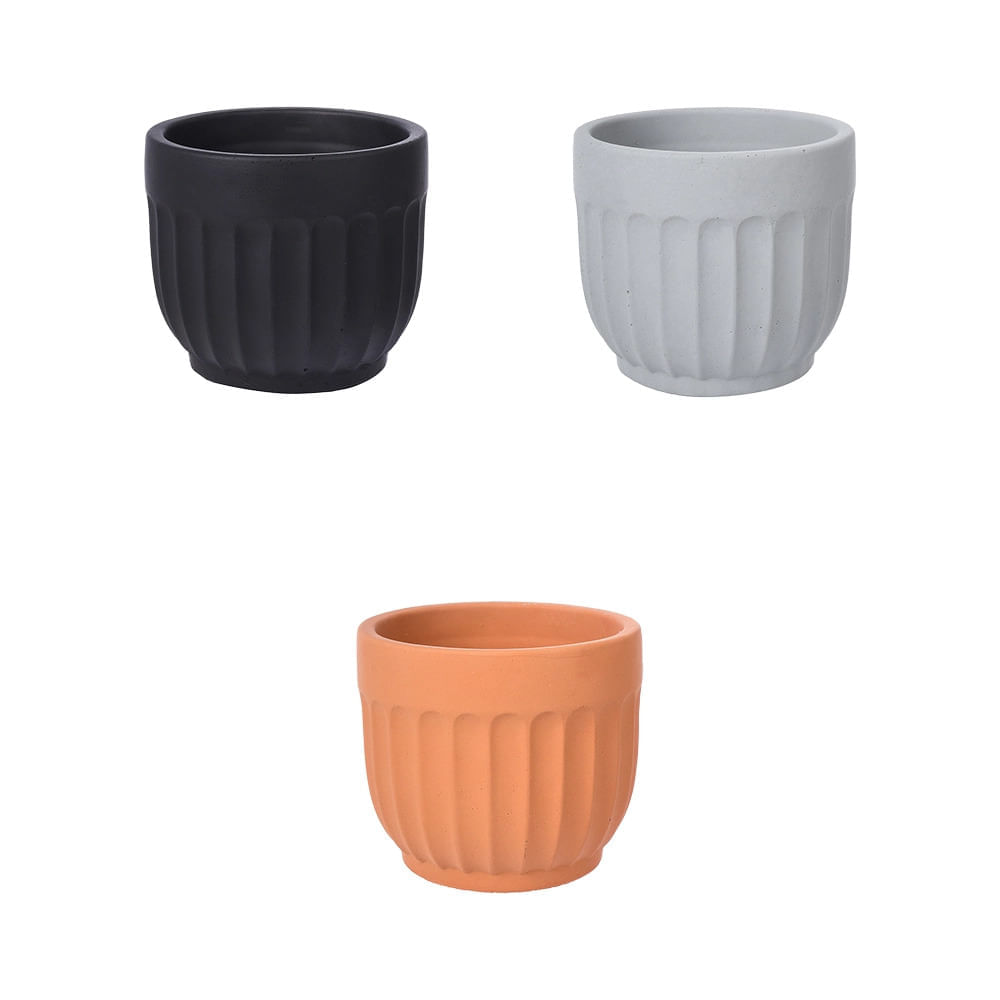 Cachepot Grillo em Cimento 11cm