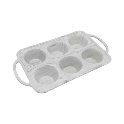 Forma para Cupcake Le Marble em Silicone com 6 Furos UNICA