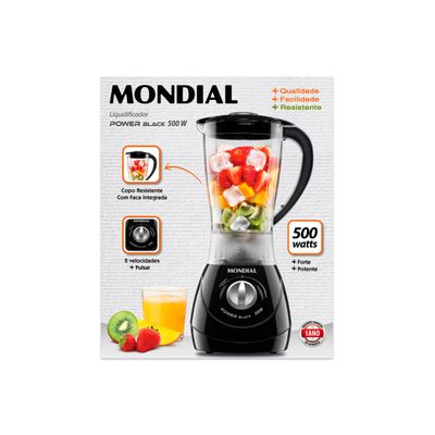 Liquidificador Mondial Power 2 Black L-28 Preto - 127V UNICA
