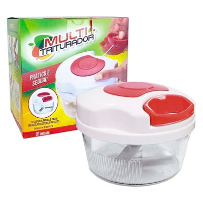 Multi Processador Triturador de Alimentos Manual Keita com 3 Lâminas 500ml UNICA