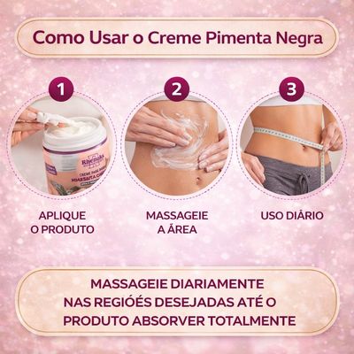 Creme para Massagem Pimenta Negra -  Redutor e Firmador