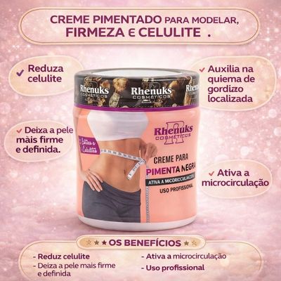 Creme para Massagem Pimenta Negra -  Redutor e Firmador