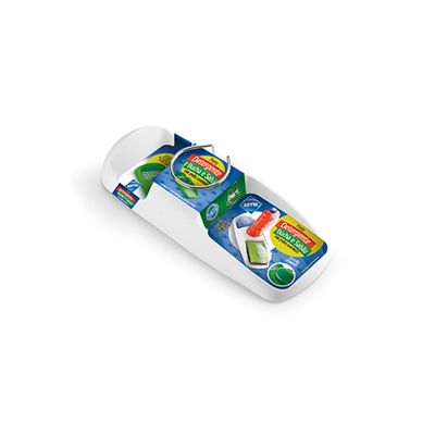 Porta Detergente, Bucha e Sabão com Grelha Arthi em Plástico Branco UNICA