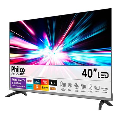 TV LED 40 Philco Roku TV HDR10 Dolby Audio UNICA