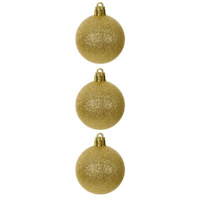 BOLA GLITTER BAG C/3 UND (DOURADO) 6cm UNICA