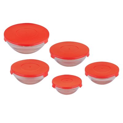 Conjunto de Potes de Vidro Cazza Tampa Plástica UNICA