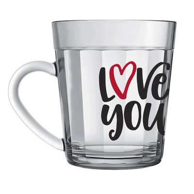Caneca Nadir Copo Americano Vidro Love 270ml UNICA
