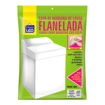 Capa de Máquina Plast-Leo Flanelada Lisa Médio UNICA