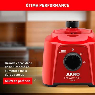 Liquidificador Arno Power Mix LQ11 Vermelho - 220V UNICA