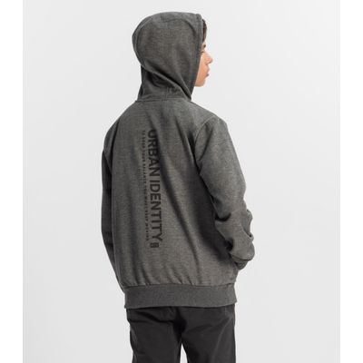Moletom Juvenil Masculino Com Capuz Minty Cinza 20 / Cinza
