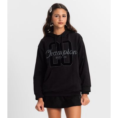 Moletom Juvenil Feminina  Minty Preto 14 / Preto