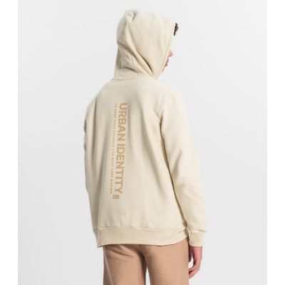 Moletom Juvenil Masculino Com Capuz Minty Bege 18 / Bege