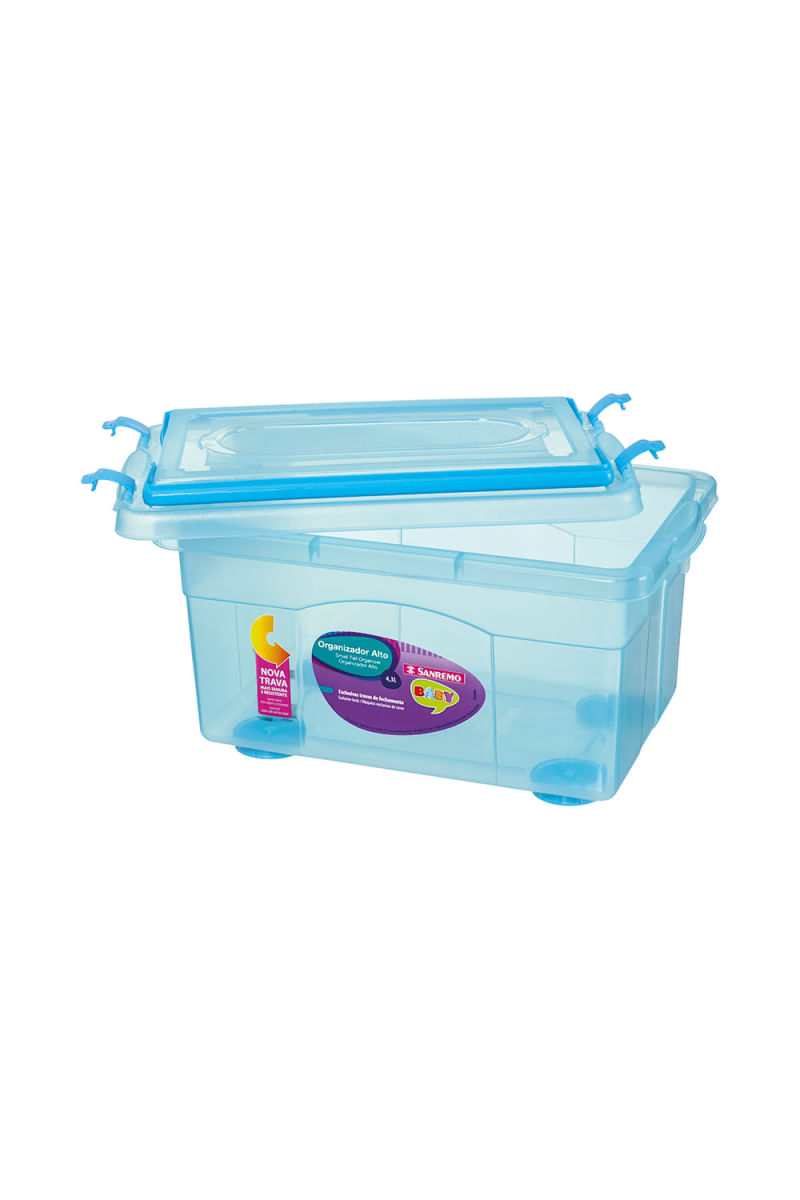 Caixa Organizadora Sanremo Top Stock Azul 4,3L