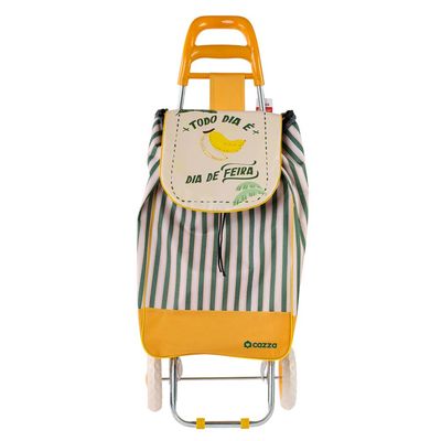 Carrinho de Feira Multiuso Fresh Market Cazza Amarelo