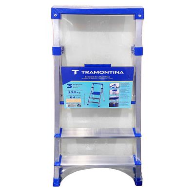 Escada de Alumínio Tramontina 3 Degraus com Porta-Ferramentas