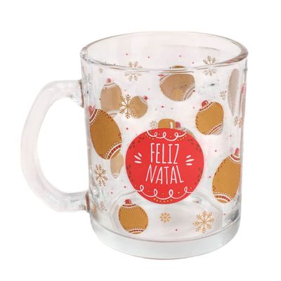 Caneca de Vidro Magia Natal Cazza