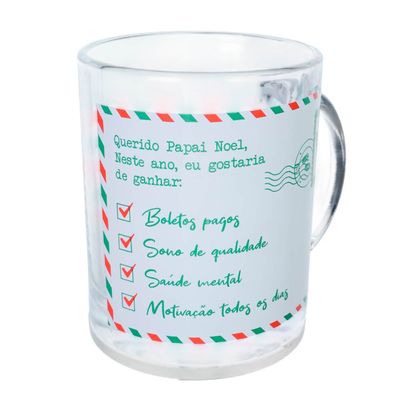 Caneca de Vidro Magia Natal Cazza