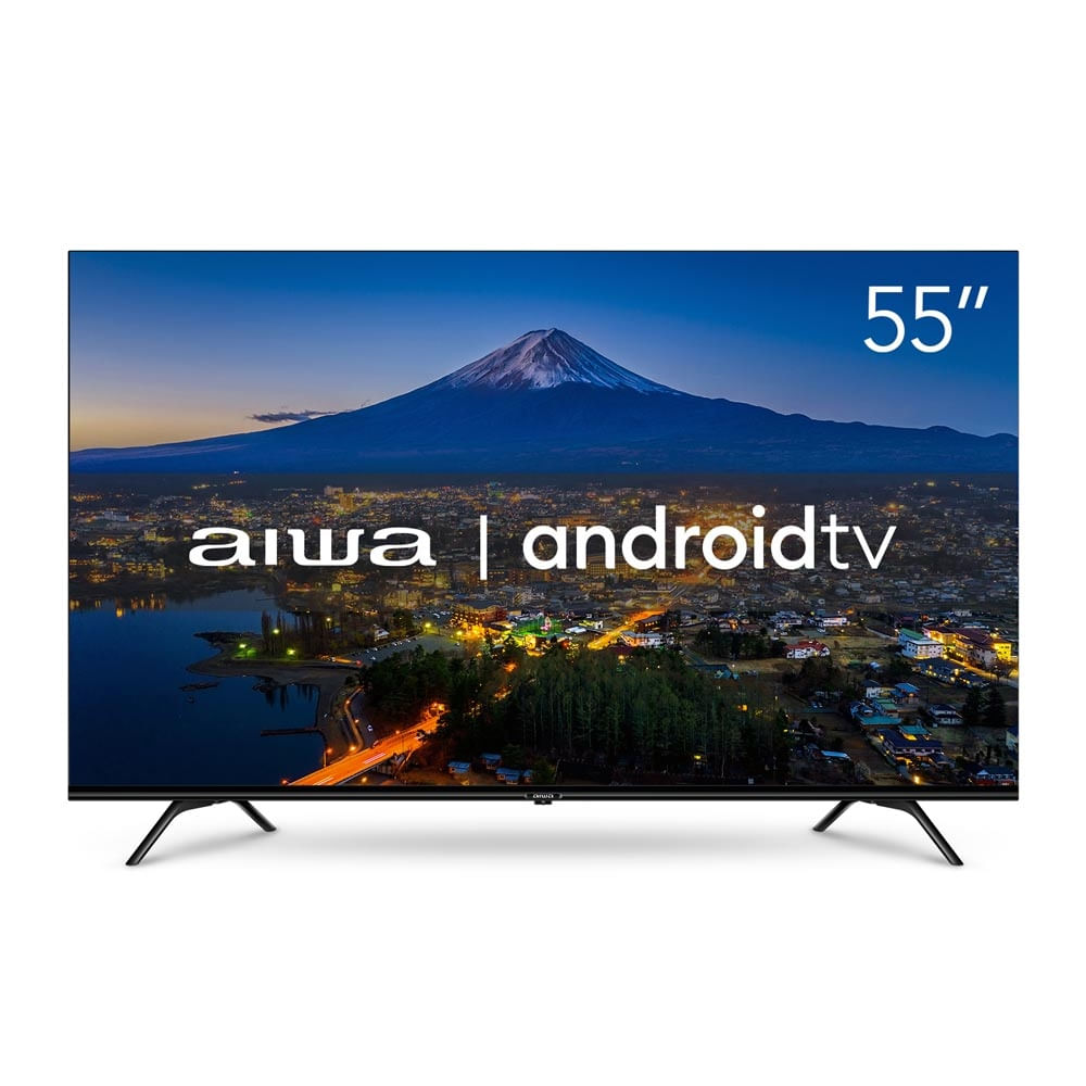 Smart TV AIWA 55" Android 4K Borda Ultrafina Dolby Vision&Atmos AWS-TV-55-BL-01-A