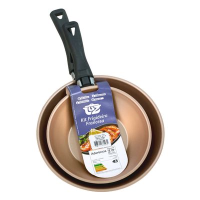 Conjunto 2 frigideiras francesa Cereja com Creme UNICA