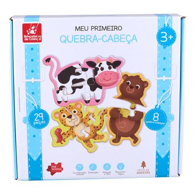 Meu Primeiro Quebra Cabeça Animais 29 Peças BDC UNICA