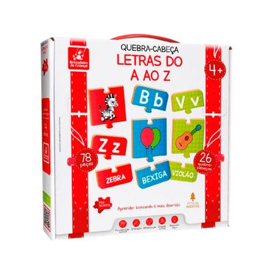 Quebra Cabeça Letras do A ao Z 78 Peças BDC UNICA