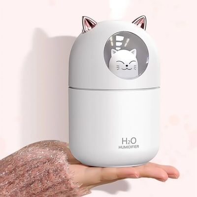 Combo Relaxante Quarto Pop: Difusor de Ar Gatinho H2O + Cortina de Leds com Controle