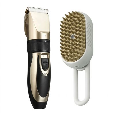 Kit Pet Spa em Casa - Máquina de Tosa + Escova de Vapor