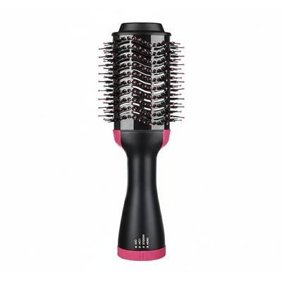 Escova Secadora Alisadora Preto e Rosa