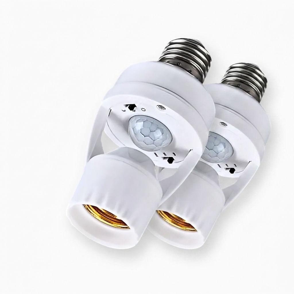 Kit 2 Sensor De Presença Com Fotocélula Para Lâmpada Soquete E27