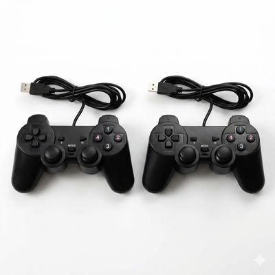 Kit 2 Controles Usb para PC Computador Notebook Joystick Dualshock Analógico