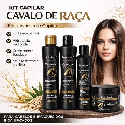 Combo Salão em Casa Premium: Escova Elétrica + Kit Capilar Força Extrema