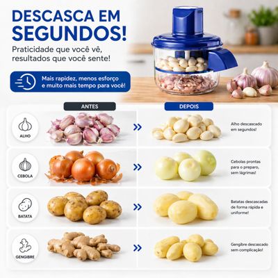 Descascador Elétrico Multifuncional para Cozinha (Azul)