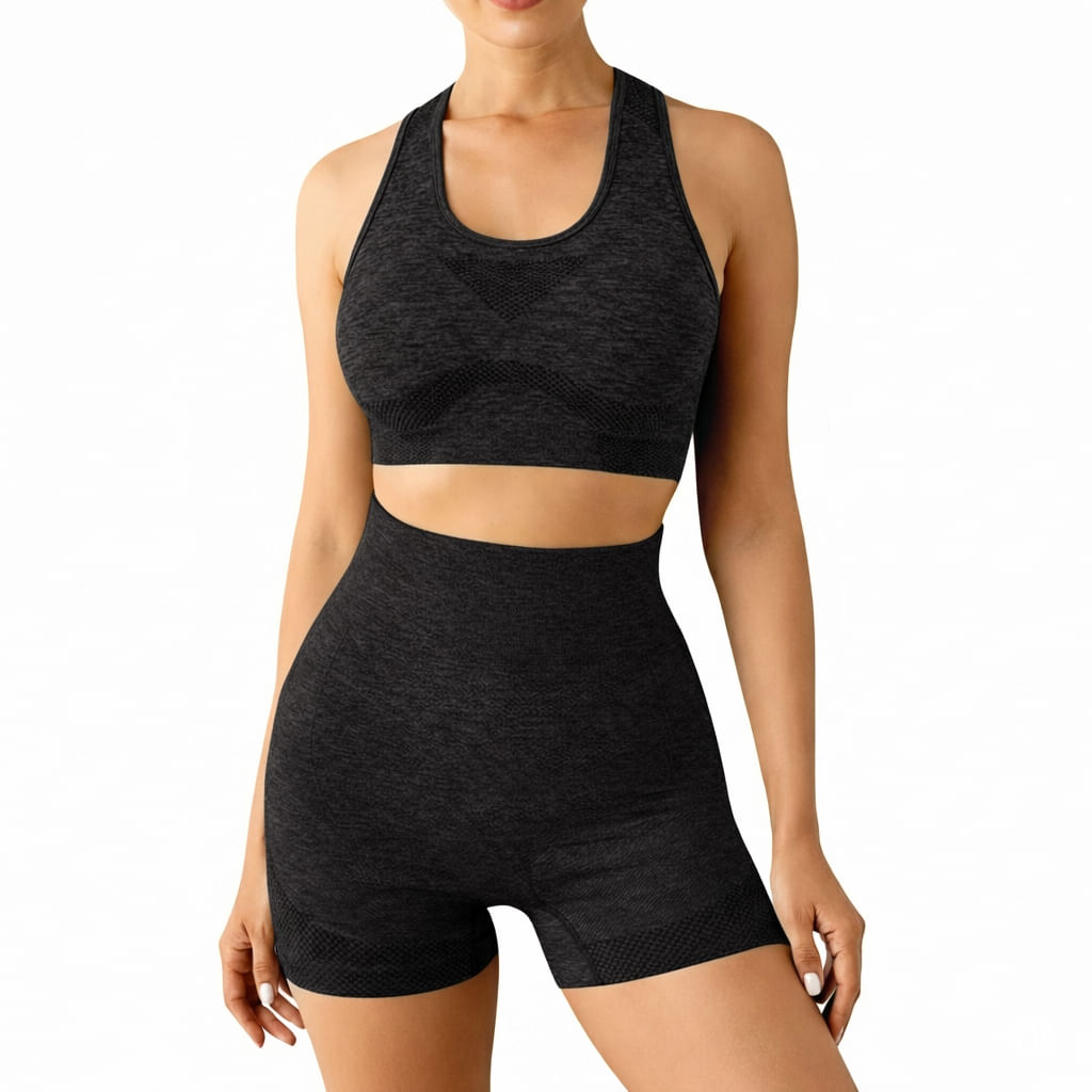 Conjunto Academia Fitness Levanta Bumbum Preto