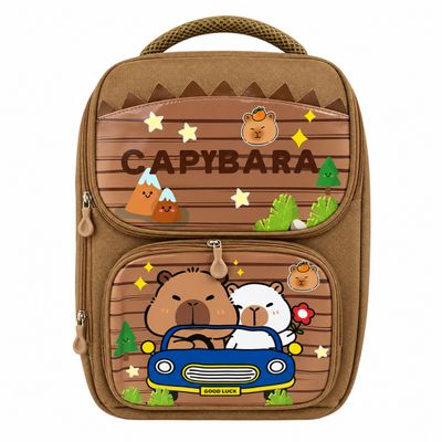 Mochila Infantil Capivara Marrom
