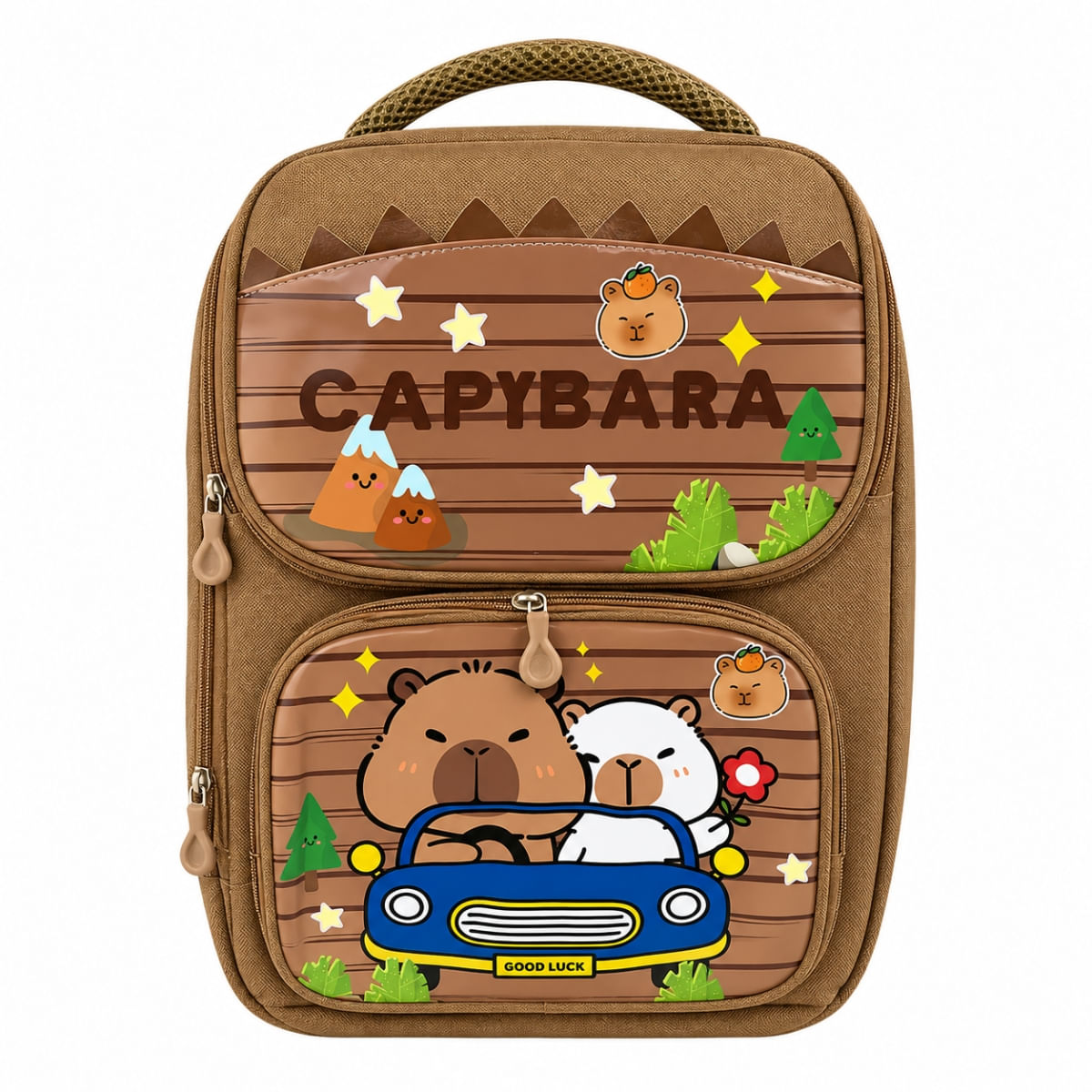 Mochila Infantil Capivara Marrom
