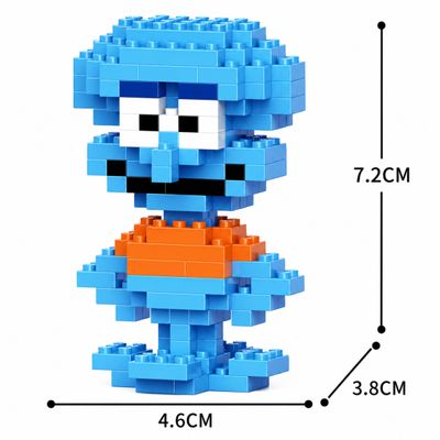 Mini Blocos de Montar Lula Molusco Pixelado - 145 Peças