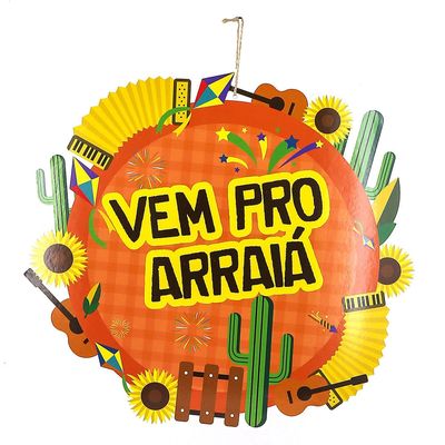 Painel Decorativo Junino de Papel 50x50cm Playfun - Item Sortido UNICA