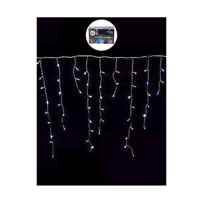 Pisca-Pisca Cascata de Led Grillo com 100 Lâmpadas Brancas e 8 Funções 2m - 127V UNICA