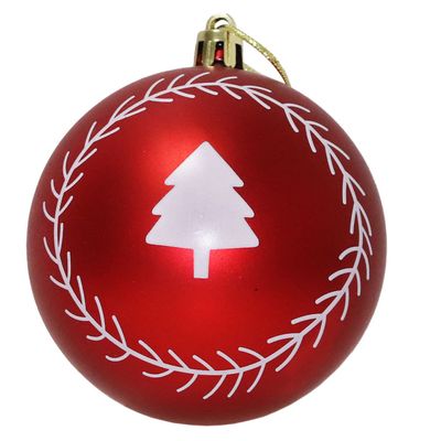 Bola Decorada Fosca VM 8cm Sort c/ 4 unidades UNICA